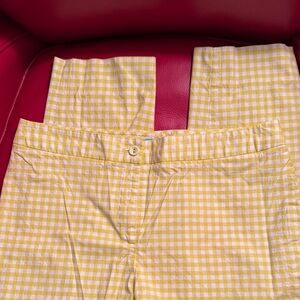 J. McLaughlin Yellow Checkered lightweight Pants